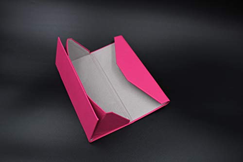 Real Sic Glasses Case for Men and Women - Magnetic Folding Hard Shell Sunglass Holder - Vegan Leather Eyeglass Protector, Variety of Styles Inspired by Solid Color - (Fuchsia) - Image 5
