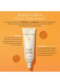 Crepe Erase Brighten & Boost Ultrac Body Serum Antiaging Skin Care Firming Body Moisturizer W/Vitamin C Moisturizing Shea Butter & Cocoa Butter To Support Wrinkle Crepe Skin & Collagen 4 Fl Oz  - Image 3