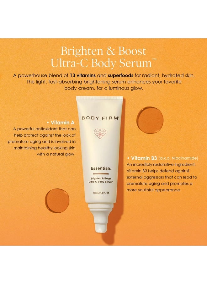 كريب إيريس مصل الجسم Ultrac من Brighten & Boost للعناية بالبشرة ومكافحة الشيخوخة ومرطب الجسم مع فيتامين C وزبدة الشيا المرطبة وزبدة الكاكاو لدعم التجاعيد والكريب للبشرة والكولاجين 118 مل  - Image 3