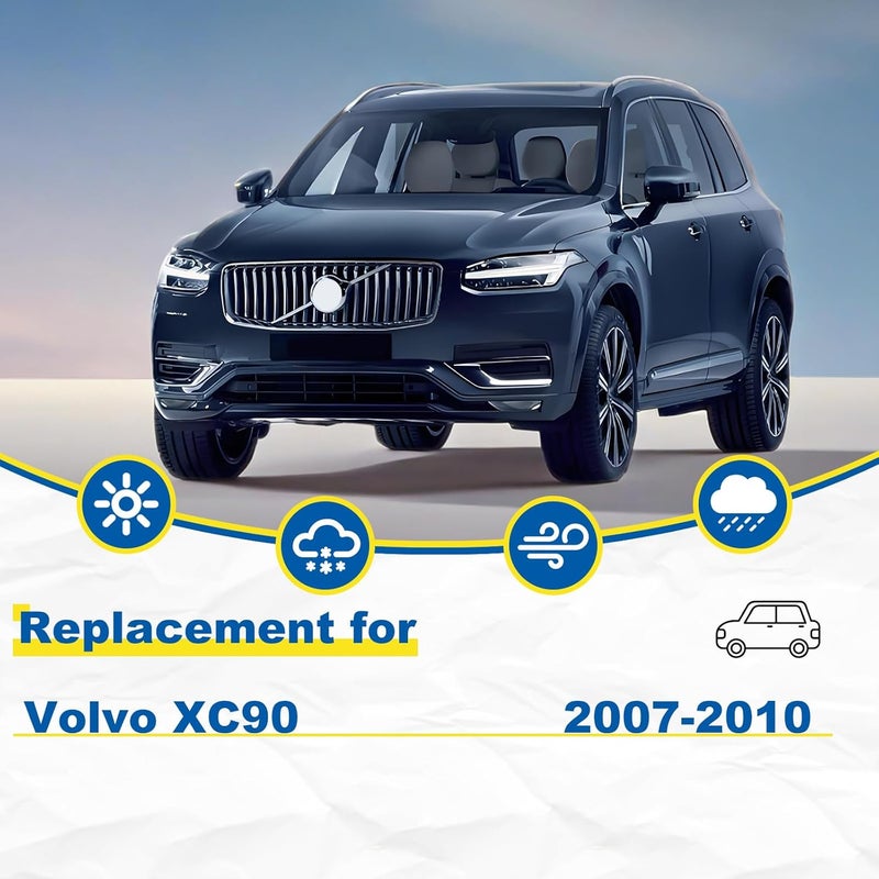 HRSNO شفرات مساحة زجاج أمامي ممتازة لجميع الفصول بديلة لفولفو XC90 2007-2010، سهلة التركيب 24''+22''+15'' (عبوة من 3 قطع) (HS-38) - Image 2