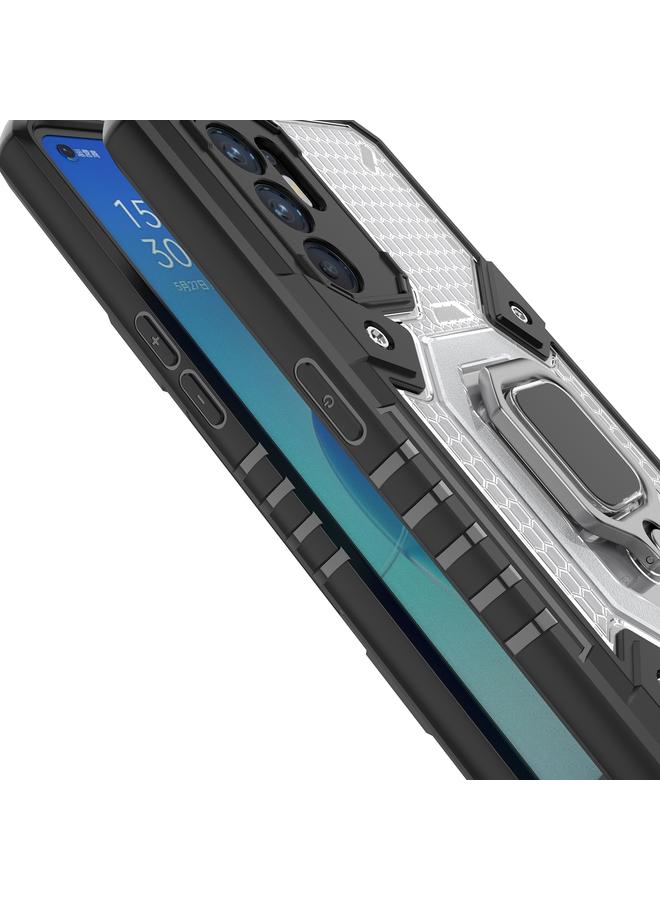 اس-توب جراب لهاتف OPPO Reno6 4G إصدار عالمي من Space PC + جراب واقٍ بحلقة من مادة TPU - Image 5