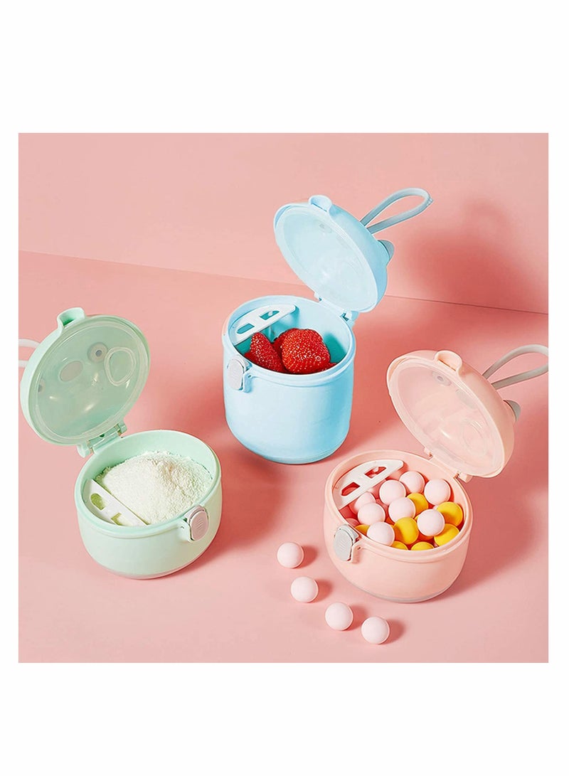 Excefore Formula Dispenser, Baby Portable Milk Powder Dispenser Snack Storage Container for Travel Bedroom Outdoor for Infant Toddler Children Travel (Large Pink) - Image 2