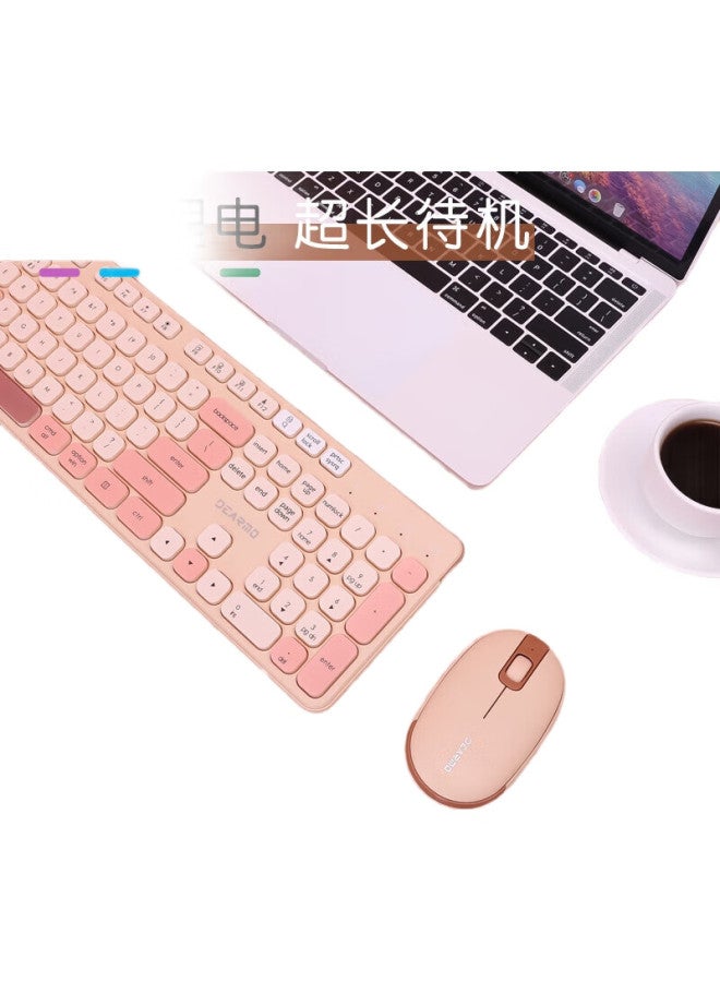 Dearmo Mk8900 Wireless Keyboard And Mouse Combo, Bluetooth Dual-Mode With Built-In Lithium Battery, For Laptop And Desktop Computers, Jinkai - Image 1