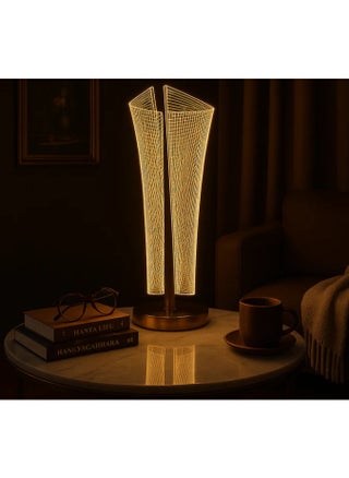 مصباح أو ابجورة (طاولة) LED الأكريليك بقاعدة ذهبية متينة، يعمل بالكهرباء، ومتوفرة بثلاثة ألوان رائعة سهلة التبديل، بينما يُضفي حامل القاعدة المعدني الذهبي لمسةً من الأناقة، مثالية لأي غرفة، سواءً كانت غرفة المعيشة أو غرفة النوم أو طاولة الدراسة، المقاس: 36سم، الوزن: ٩٠٠ غرام، وبقوة كهربائية 15واط. - pzsku/Z4D52E859C405E633FF3DZ/45/1748776060/144932b3-f2a6-47a2-8737-56068de65531