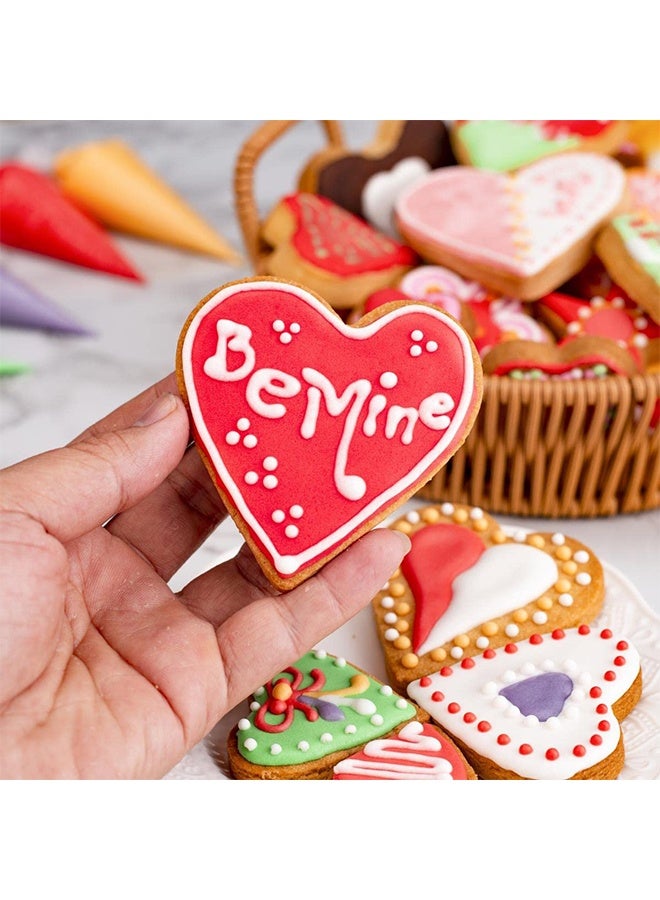 5 Pcs Heart Shaped Stainless Steel Cookie Cutters Set, Biscuit Mold Sandwich Cutter for Baking, Ideal for Valentine's Day Fondant Pastry Holiday Birthday Parties - Image 5