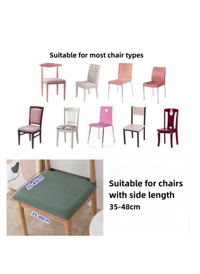 نوفولان مجموعة من 4 قطع من أغطية وسائد مقاعد الكراسي، غطاء كرسي منزلي مرن قابل للتمدد، غطاء كرسي طاولة طعام عالمي، غطاء كرسي دوار للمكتب، غطاء وسادة مرن قابل للتمدد (رمادي فاتح) - Image 2