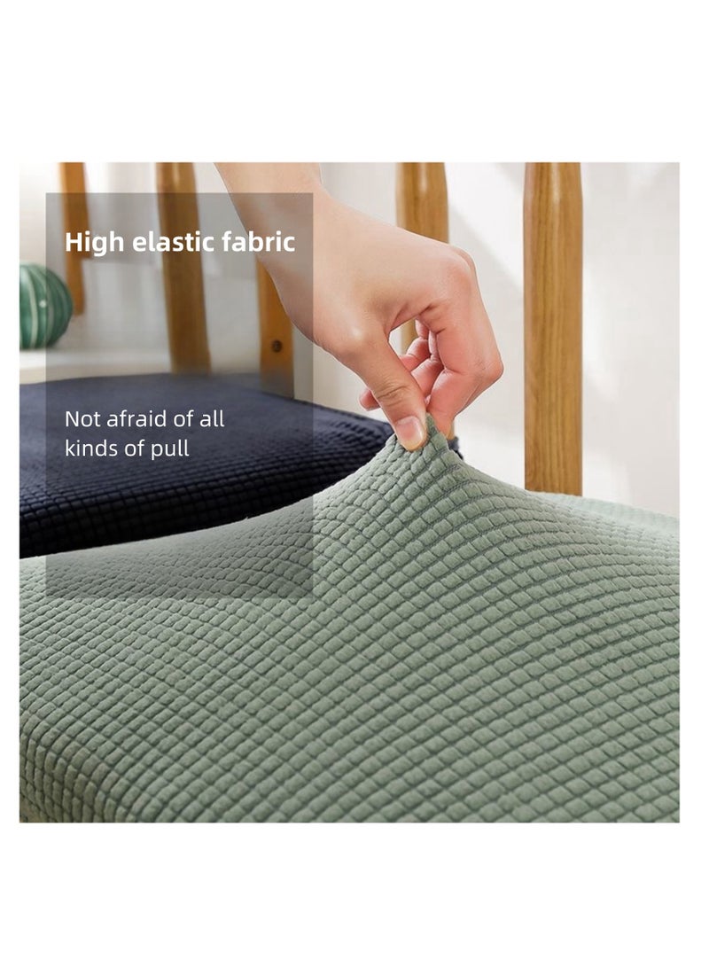 نوفولان مجموعة من 4 قطع من أغطية وسائد مقاعد الكراسي، غطاء كرسي منزلي مرن قابل للتمدد، غطاء كرسي طاولة طعام عالمي، غطاء كرسي دوار للمكتب، غطاء وسادة مرن قابل للتمدد (رمادي فاتح) - Image 5