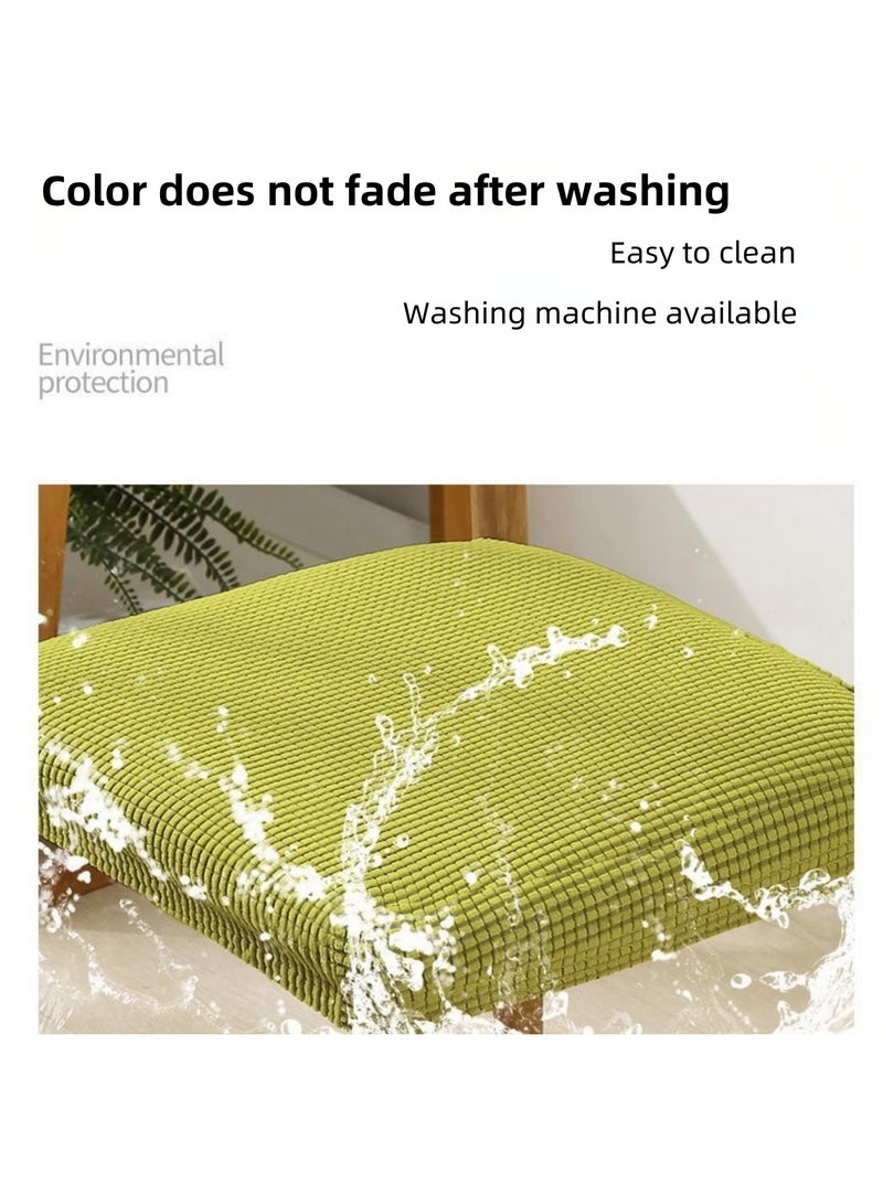 نوفولان مجموعة من 4 قطع من أغطية وسائد مقاعد الكراسي، غطاء كرسي منزلي مرن قابل للتمدد، غطاء كرسي طاولة طعام عالمي، غطاء كرسي دوار للمكتب، غطاء وسادة مرن قابل للتمدد (رمادي فاتح) - Image 4