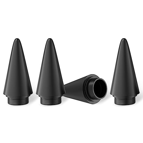 KINGONE Replacement Tips, POM Material Stylus Pen Nibs for KINGONE Upgrade iPad Pencil - Black (4 Pack) Only for Asin: B09M67Z3FR - Image 1