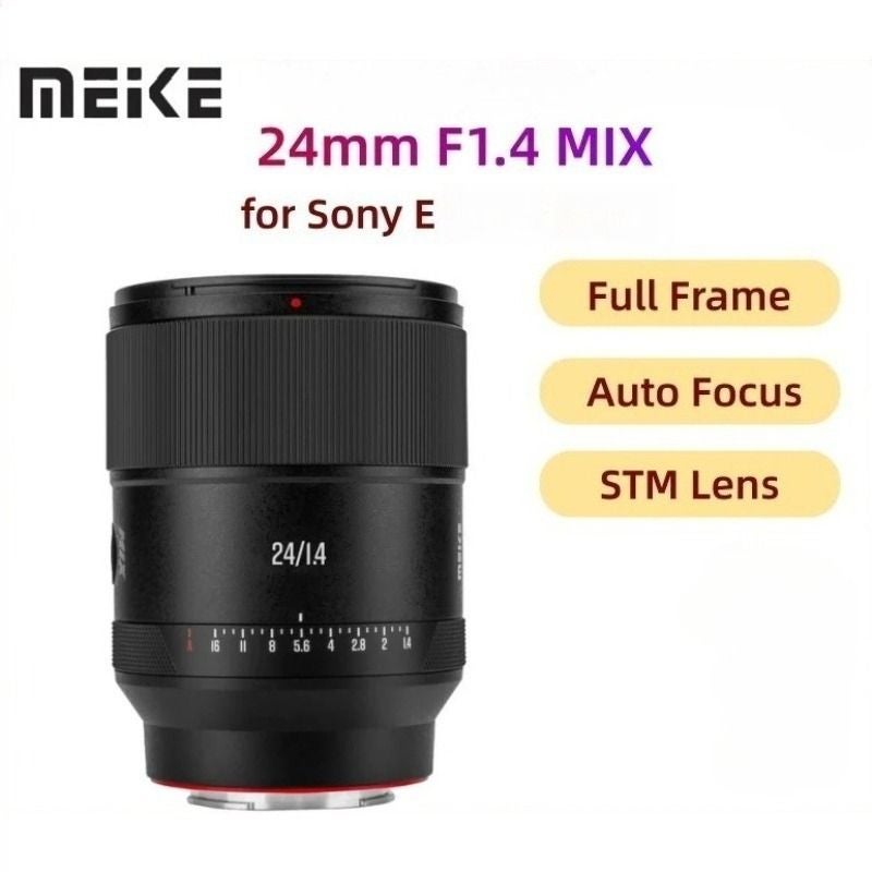 Meke Meike Meke 24mm F1.4 MIX Full Frame Large Aperture AF STM Lens for Sony E A7c2 A7m5 A1ii FX2 FX3 Zve1 - Image 1