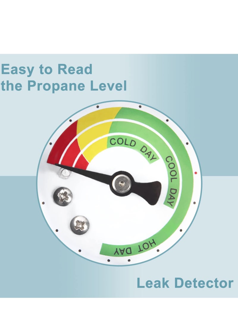 Generic - Propane Tank Gauge Level Indicator Leak Detector for 5lb-40lb Propane Tanks, Propane Gas Pressure Meter Universal for RV Camper, Cylinder, BBQ Gas Grill, Heater and More Appliances - Image 1