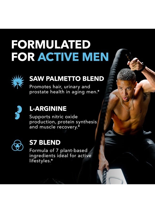 Havasu Nutrition - Saw Palmetto for Men with L Arginine Supplement | Hair Health & Male Health Support | L-Arginine Saw Palmetto Supplement with S7 Plant-Based Ingredients | Performance & Endurance | 60 Male Pills - Image 1