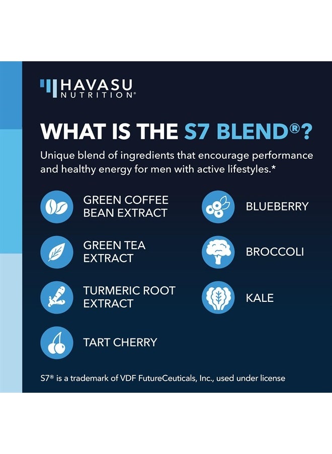 Havasu Nutrition - Saw Palmetto for Men with L Arginine Supplement | Hair Health & Male Health Support | L-Arginine Saw Palmetto Supplement with S7 Plant-Based Ingredients | Performance & Endurance | 60 Male Pills - Image 1