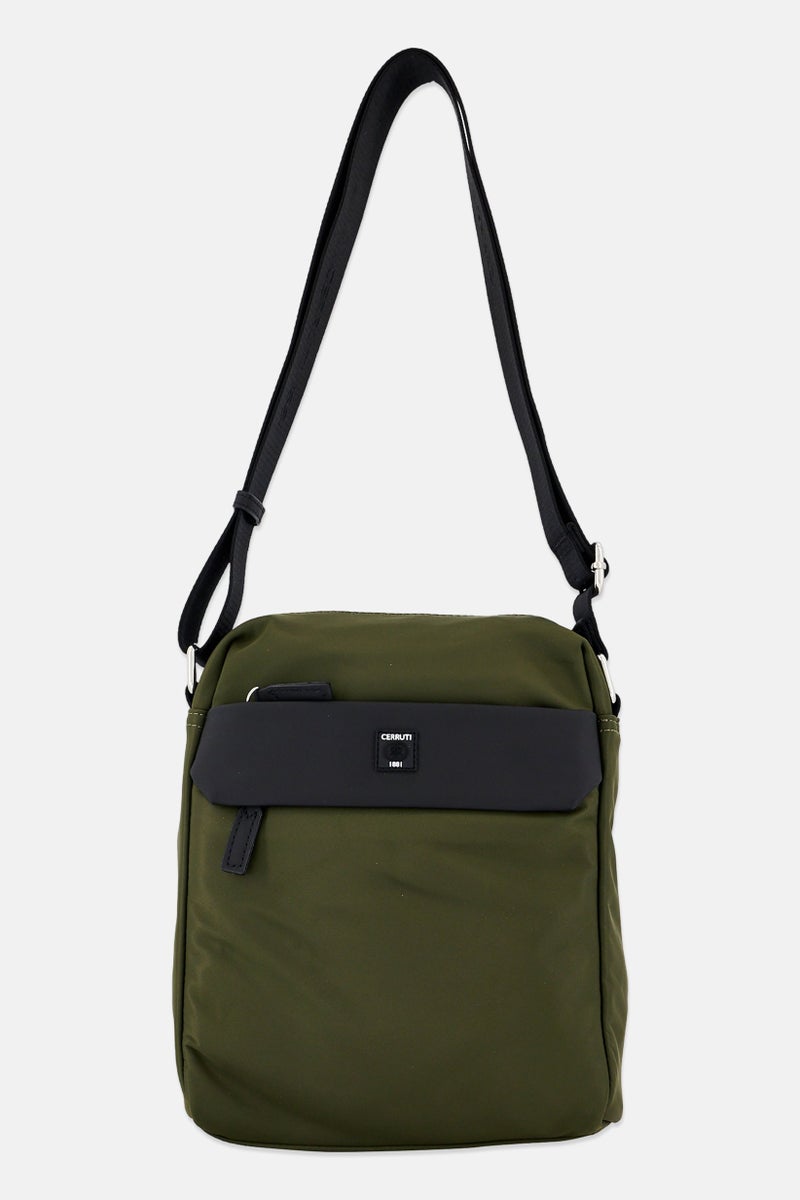 CERRUTI 1881 Men Brand Logo Cross Body Bag, Olive  - Image 1