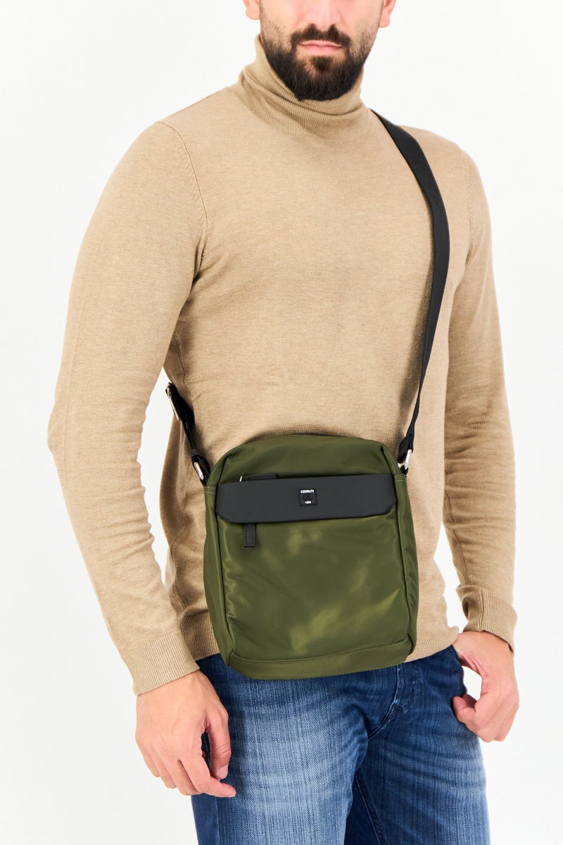 CERRUTI 1881 Men Brand Logo Cross Body Bag, Olive  - Image 2