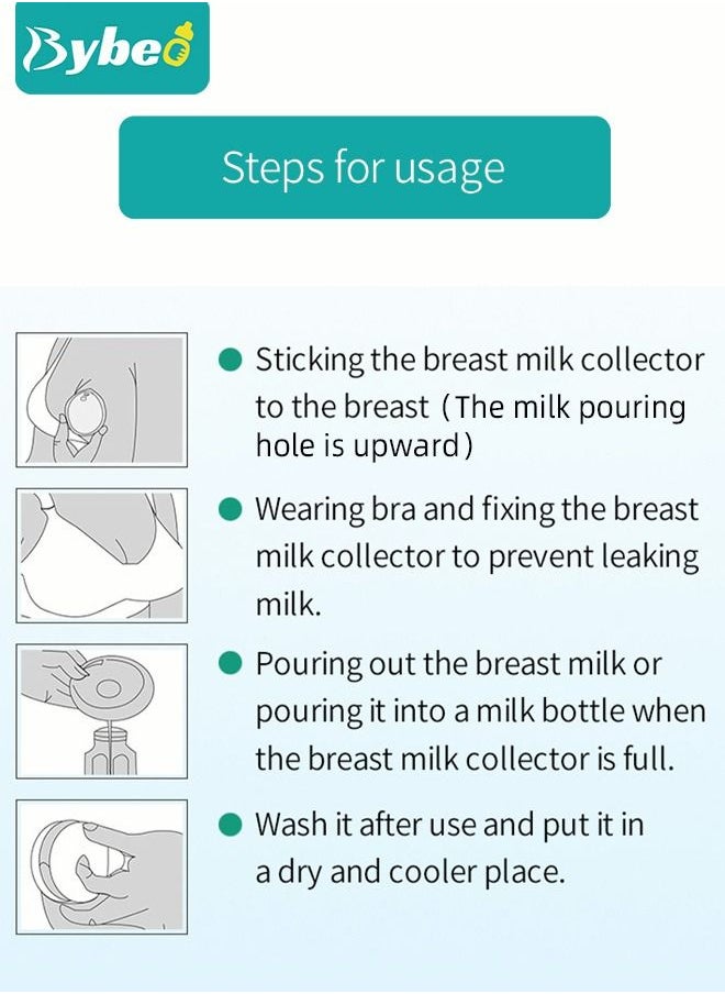 Bybeo - New Model Silicone Breast Shell & Milk Collection Catcher for Breastfeeding Relief (2 in 1) Protect Cracked, Sore, Engorged Nipples While Nursing or Pumping During The Day - Image 1