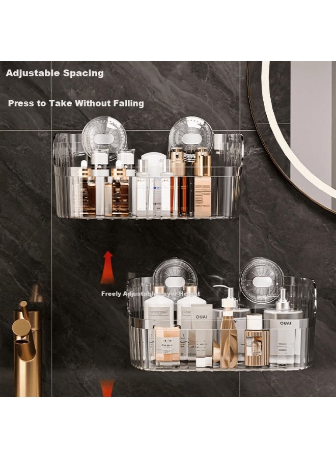 Muya Suction Cup Storage Rack No Drilling Wall-mounted Bathroom Kitchen Cosmetic Organizer Box - Image 2