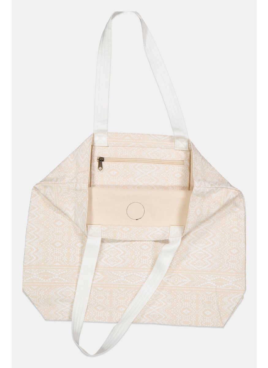 DAKINe - Women Printed Tote Bag 45 H x 52   L x 17 W Cm, Beige - Image 1