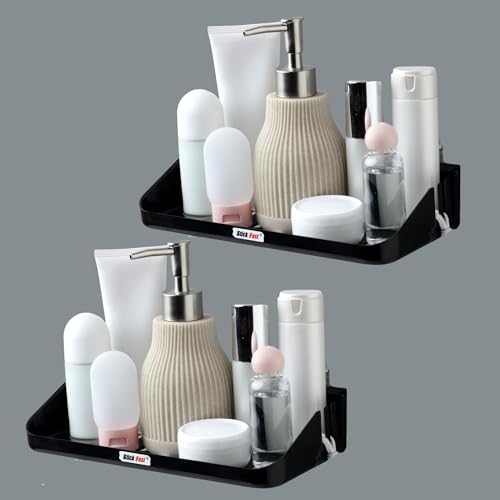 SF - Stick Fast Self-Adhesive Bathroom Shelf - Designer Tray with 3M Sticker for Wall Mount -Multipurpose Kitchen & Bathroom Storage Organizer Tray Rack (SF-Designer-Tray2) ABS - Image 1