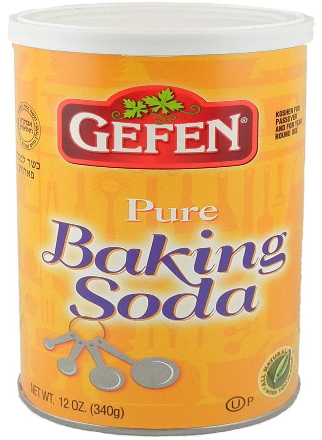 Gefen Pure Baking Soda, 12oz | In Resealable Container | 100% Sodium Bicarbonate