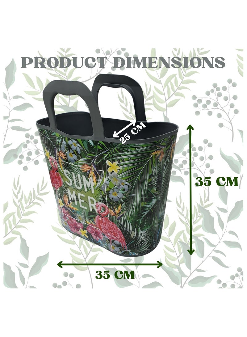Outuo Reusable Grocery Bags - Heavy Duty Reusable Shopping Bags - Flat Bottom & Stay Open - Large Bags with Handles & Durable Bottom - Image 2