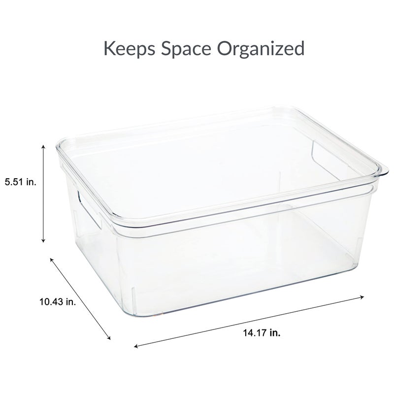 Simplify Medium, Super Clear Lidded Storage Bin - Image 5