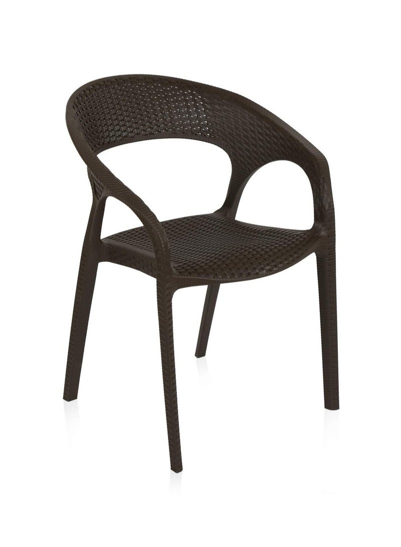 Helal Rattan Spanish chair Brown - Image 1