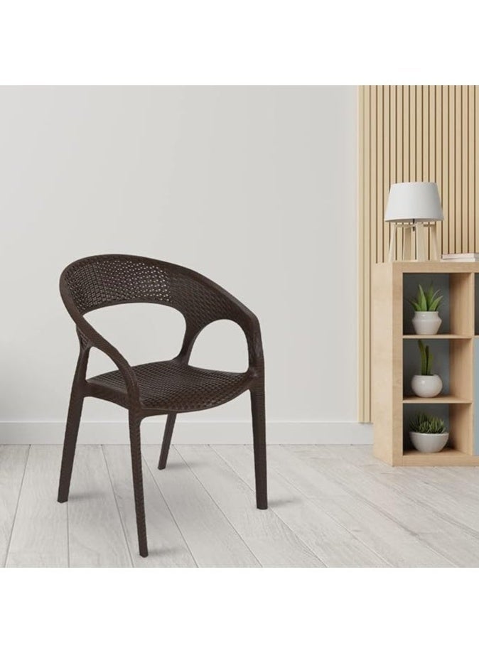 Helal Rattan Spanish chair Brown - Image 3