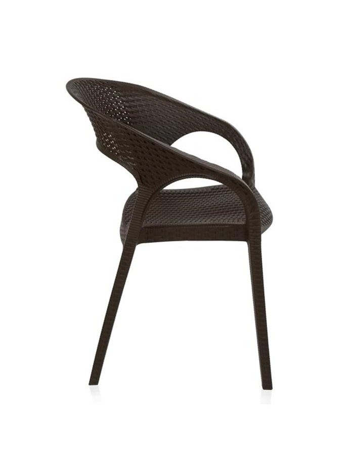 Helal Rattan Spanish chair Brown - Image 4