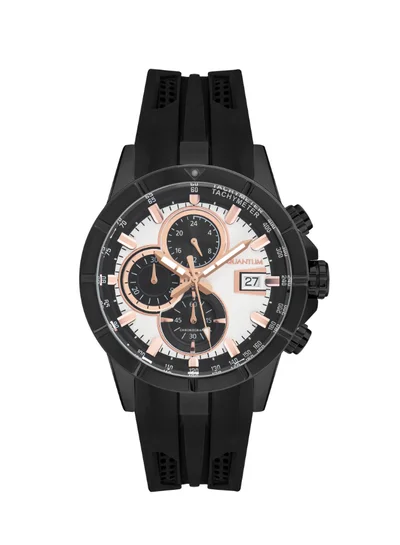 Quantum Men's Silicone Chronograph Watch HNG893.631 - 47 mm