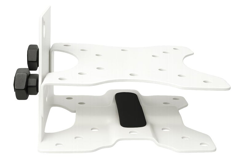 MYL Thin Client CPU Mount Bracket, Adjustable 0.65-2.55 Inch Depth, Supports up to 11 lbs, Black and White (White) - Image 4