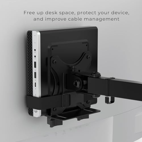 MYL Thin Client CPU Mount Bracket, Adjustable 0.65-2.55 Inch Depth, Supports up to 11 lbs, Black and White (White) - Image 5