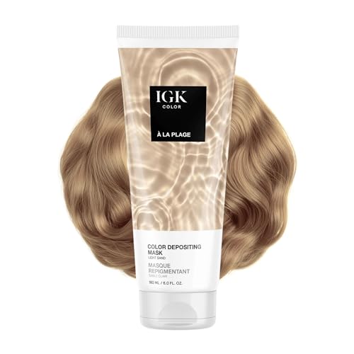IGK Hair Gloss Toner Color Depositing Mask Light Sand SemiPermanent Vegan Cruelty Free A La Plage - Image 2
