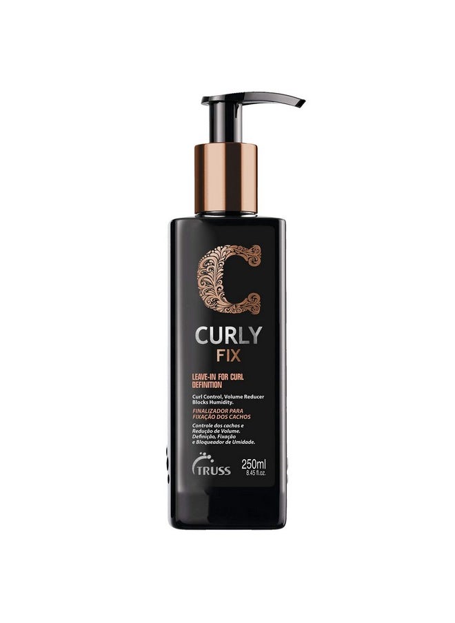Truss Curly Fix Leavein Curl Defining Cream For Curly Hair Control Curls Reduces Volume Blocks Humidity For Anti Frizz Control Of Your Curls All Day With A Medium Hold  - Image 2