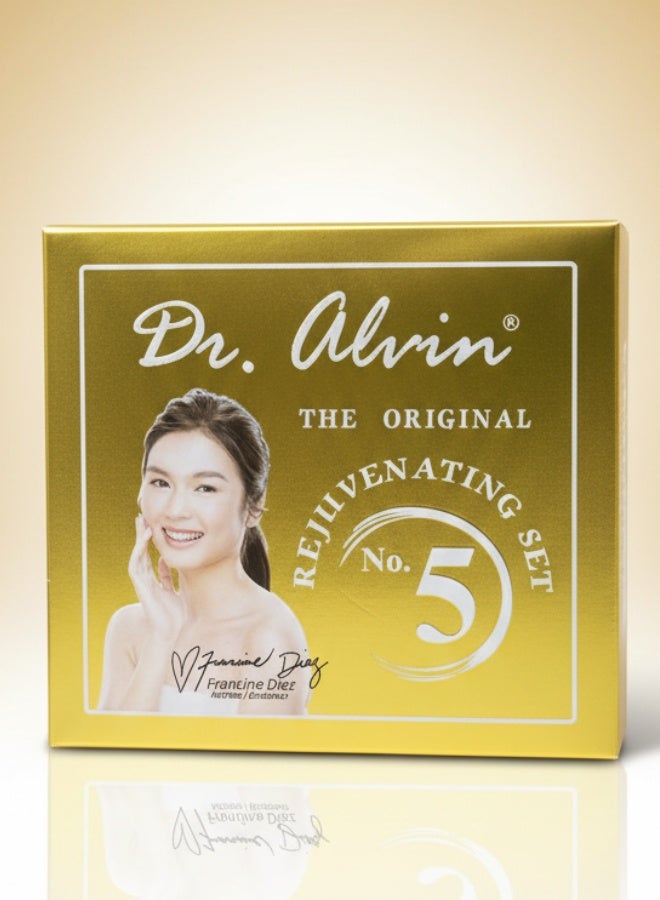 Dr. Alvin The Original Rejuvenating Set No 5 Whitening Anti Acne Exfoliating Brightening Skin Care Kit - Image 1