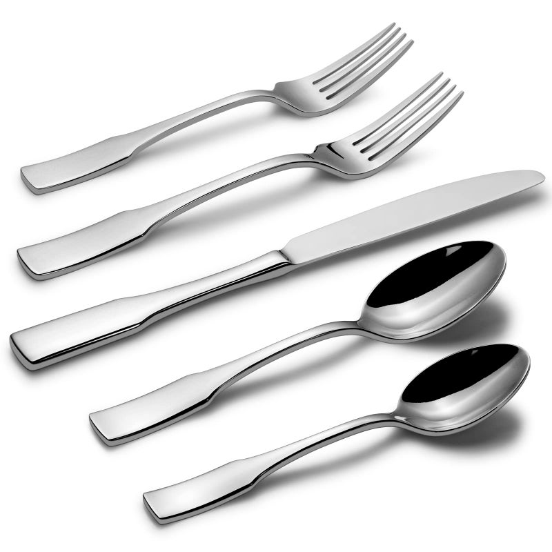 Alata Kate 30Piece Silverware Set Stainless Steel Flatware SetService for 6Mirror Polished Cutlery SetDishwasher Safe