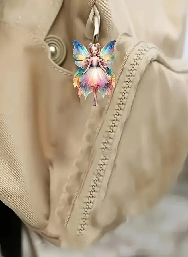 Generic Cute Girl Car Mirror Hanging Ornament and Keychain - Waterproof 2D Acrylic Decoration to Add a Unique Touch to Your Car and Keys  - Image 5