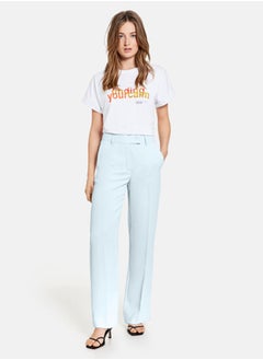 Flowing trousers in a straight, high-waisted fit