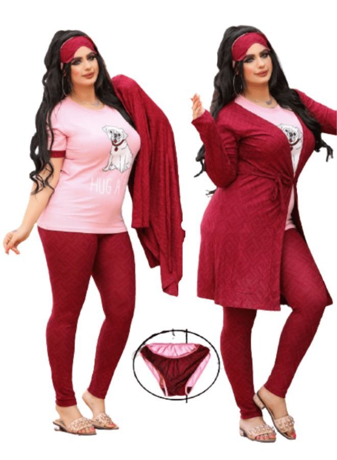 A multi-piece pajama set made of cotton comfortable for home