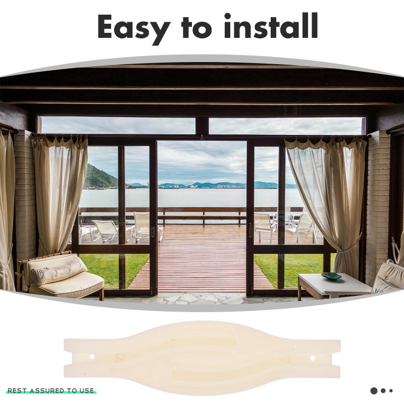 2pcs Curtain Track Connector Window Curtain Pole Joint Ceiling Track Connector Window Curtain Track Connector - Image 3