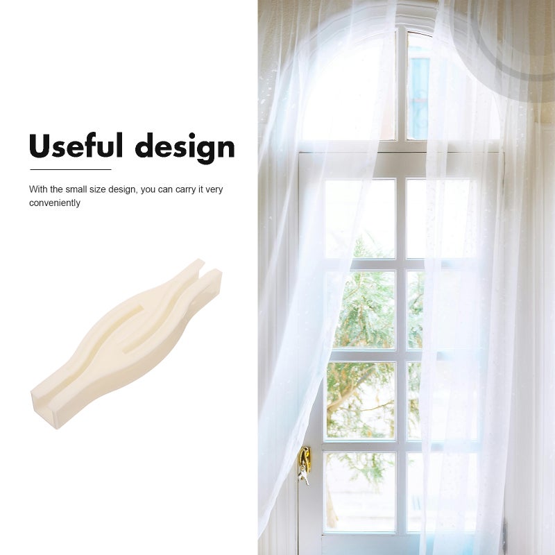 2pcs Curtain Track Connector Window Curtain Pole Joint Ceiling Track Connector Window Curtain Track Connector - Image 2
