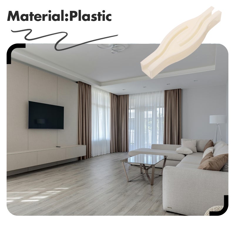 2pcs Curtain Track Connector Window Curtain Pole Joint Ceiling Track Connector Window Curtain Track Connector - Image 4