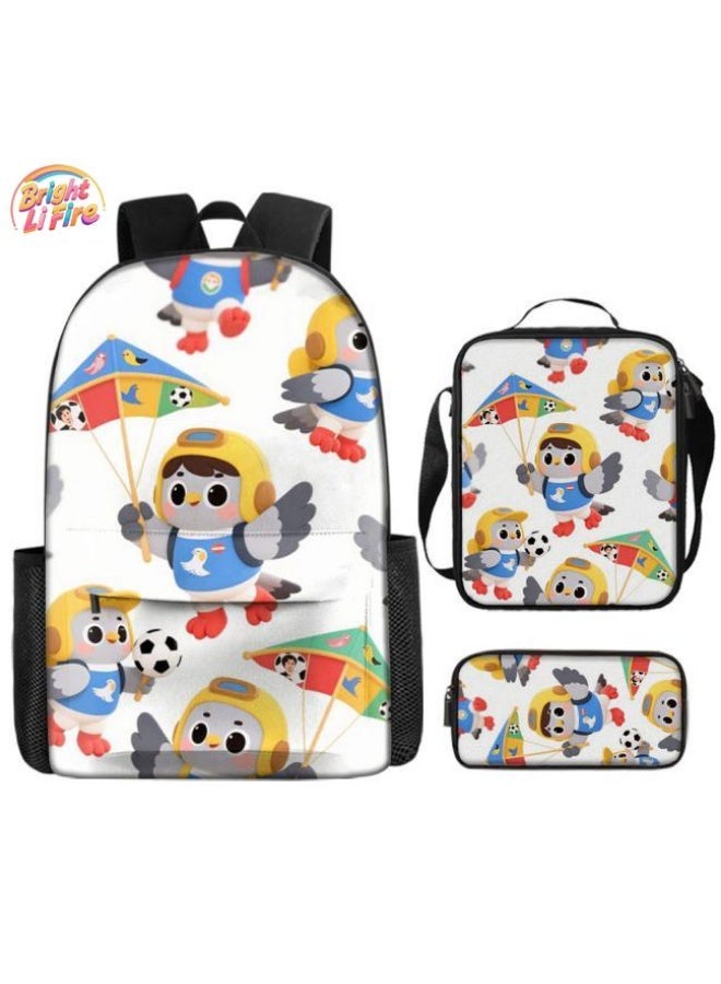 Bright Li Fire The fun and function fly together! Three-piece cartoon bags for children and teenagers to grow grass (available for students, children, friends on outings, mountain climbing, school, etc.) - 120 - Image 1