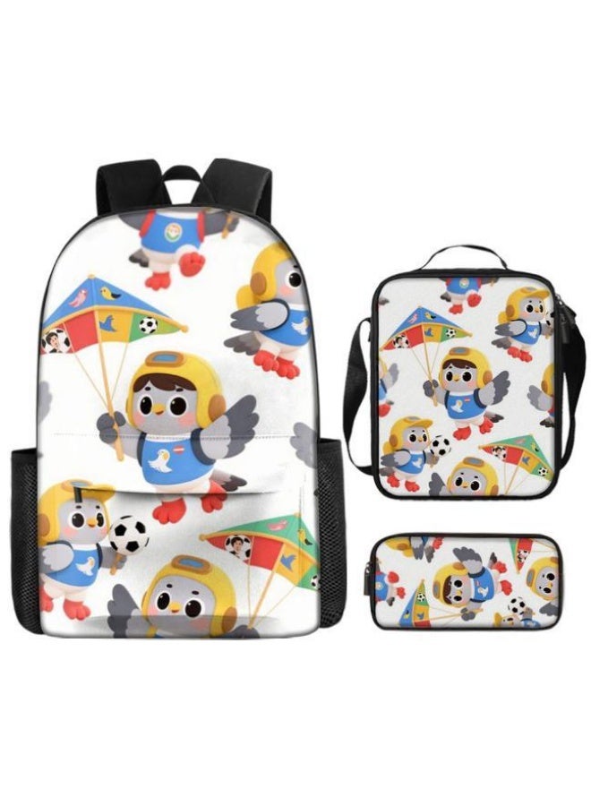 Bright Li Fire The fun and function fly together! Three-piece cartoon bags for children and teenagers to grow grass (available for students, children, friends on outings, mountain climbing, school, etc.) - 120 - Image 2