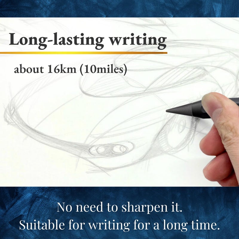 SUNSTAR SUN-STAR قلم معدني أنيق Metacil للفنانين للرسم، والتخطيط، بدون شحذ، أسود، لون رصاص القلم: أسود 2H #4 (مع ملصق هولوجرام أصلي للولايات المتحدة فقط) - Image 3