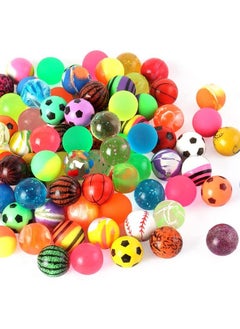 Pllieay 50 Pieces Colorful Bouncy Balls Bulk Mixed Pattern Bouncy Balls For Kids Party Favors Prizes Birthdays Gift  - Image 2