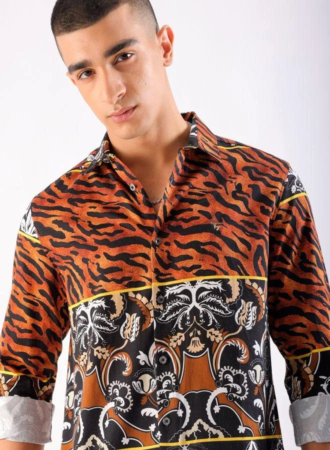 Men Slim Fit Mix & Match Full Sleeves Cutaway Collar Party Wear Shirt