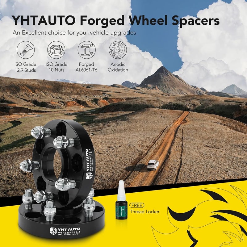 YHTAUTO 5x4.5 Hub Centric Wheel Spacers - 1 Inch - Image 3