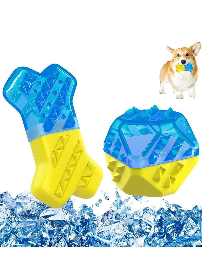 KASTWAVE Pet Teether Cooling Chew Toys, Freezable Teething Toy for Puppies Freeze Interactive Toys in Summer Cooling Frozen Dog Treat Training Tools for Small and Medium Dogs - Image 1