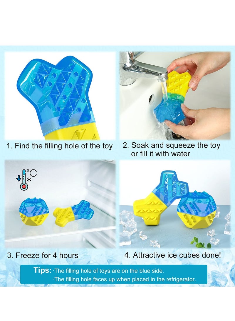 KASTWAVE Pet Teether Cooling Chew Toys, Freezable Teething Toy for Puppies Freeze Interactive Toys in Summer Cooling Frozen Dog Treat Training Tools for Small and Medium Dogs - Image 3